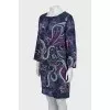 Mixed color silk dress