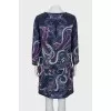 Mixed color silk dress
