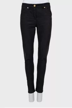 Black jeans with subtle pattern
