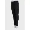 Black jeans with subtle pattern