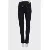 Black jeans with subtle pattern
