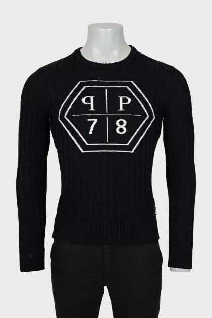 Men's knitted wool sweater