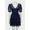 Lace dark blue dress