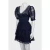 Lace dark blue dress