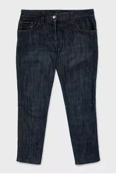 Blue cropped jeans