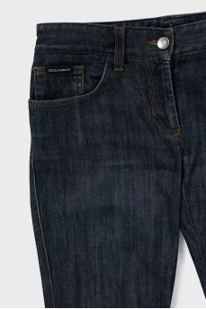 Blue cropped jeans