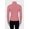 Knitted golf shirt decorated with rhinestones