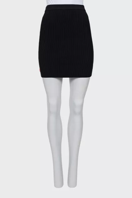 Ribbed fitted skirt