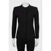 Fitted jacket with hidden buttons