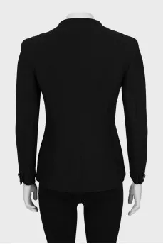 Fitted jacket with hidden buttons