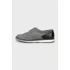 Men's brogues with mesh inserts