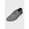 Men's brogues with mesh inserts