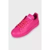 Leather sneakers with brand logo
