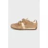 Suede sneakers with signature logo