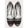 Textile shoes in check print