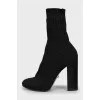 Textile ankle boots with lurex