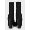Textile ankle boots with lurex