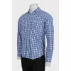 Men's blue checkered shirt