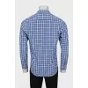 Men's blue checkered shirt