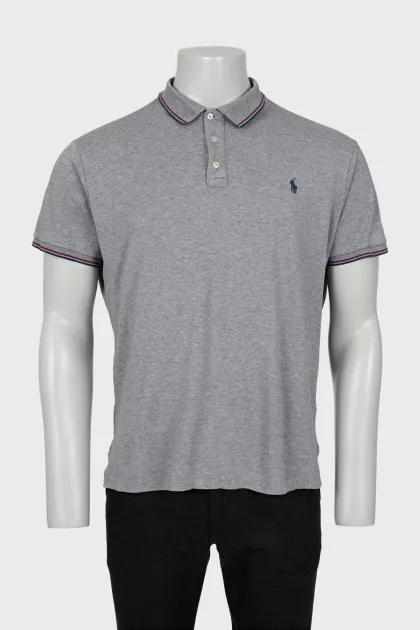 Men's gray polo shirt