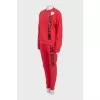 Sports red suit