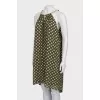 Dark green dress with gold print