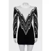 Black and white patterned dress