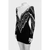 Black and white patterned dress