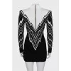 Black and white patterned dress