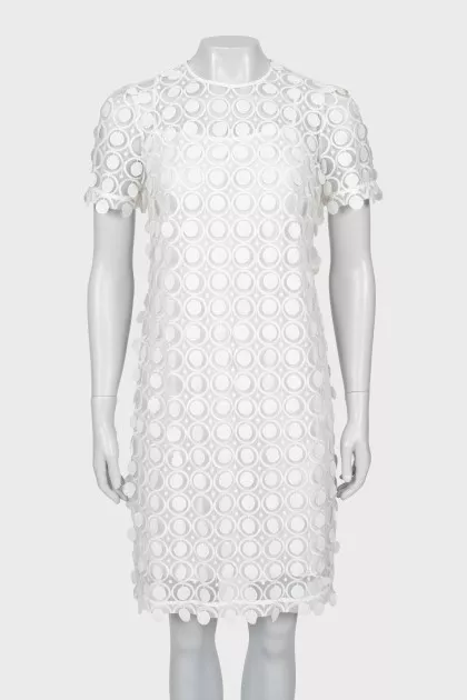 Translucent white dress with decor
