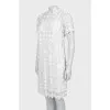 Translucent white dress with decor