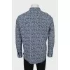 Men's dark blue shirt with pattern