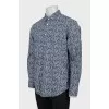 Men's dark blue shirt with pattern