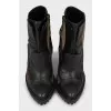 Suede and leather ankle boots