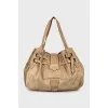 Gold tote bag