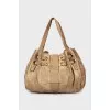 Gold tote bag