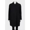 Cropped coat with collar