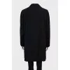 Cropped coat with collar
