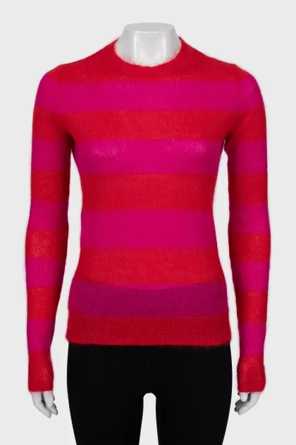 Two-tone striped sweater