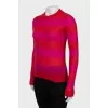 Two-tone striped sweater