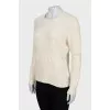 White wool and cashmere sweater