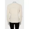 White wool and cashmere sweater