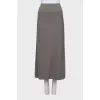 Wool midi skirt with tag