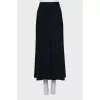 Wool skirt with slits and tag