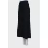 Wool skirt with slits and tag