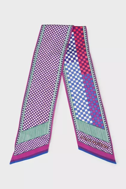 Printed silk scarf