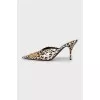 Animal print mules