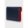 Leather wallet with embossed logo