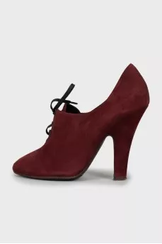 Burgundy suede shoes