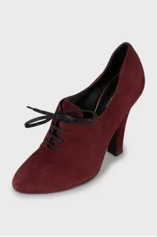 Burgundy suede shoes